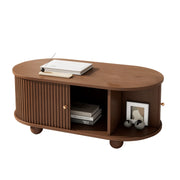 Oval Table With 2 Sliding Doors