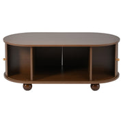 Oval Table With 2 Sliding Doors